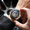 Men’s Fashion Chronograph Watch – Luminous  Sport Wristwatch with Silicone Band & Lunar Phase Display
