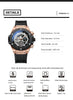 Men’s Fashion Chronograph Watch – Luminous  Sport Wristwatch with Silicone Band & Lunar Phase Display