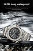 Luxury Men’s Square Quartz Watch – Waterproof Stainless Steel Wristwatch with Luminous Dial & Date Display