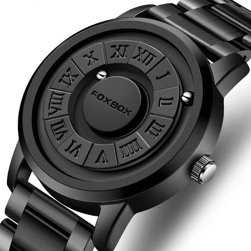 Stainless steel Watch – Magnetic Floating Ball Pointer, Waterproof, Personalized & Unique Design