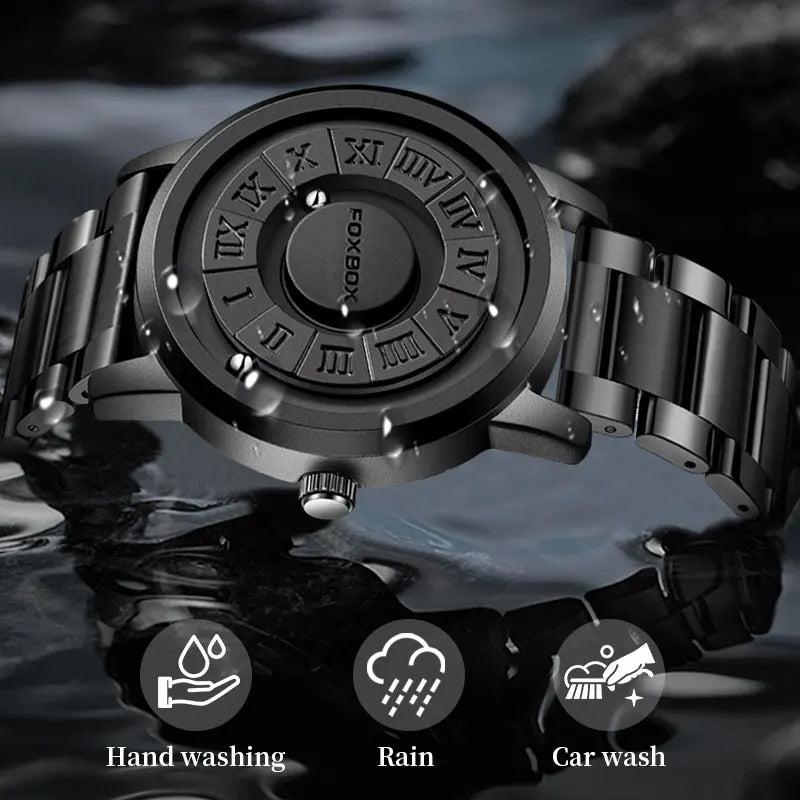 Stainless steel Watch – Magnetic Floating Ball Pointer, Waterproof, Personalized & Unique Design