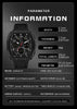 Digital Watch – Waterproof Silicone Sport Wristwatch with Multifunctional Features-Black
