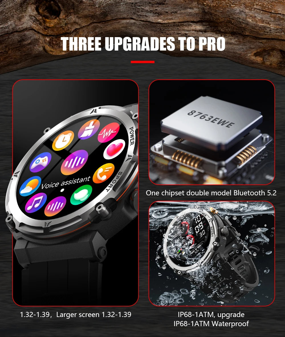 Smartwatch – Bluetooth Call, 5ATM Waterproof, Fitness Tracker