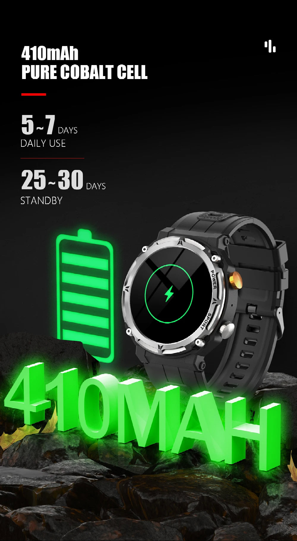 Smartwatch – Bluetooth Call, 5ATM Waterproof, Fitness Tracker