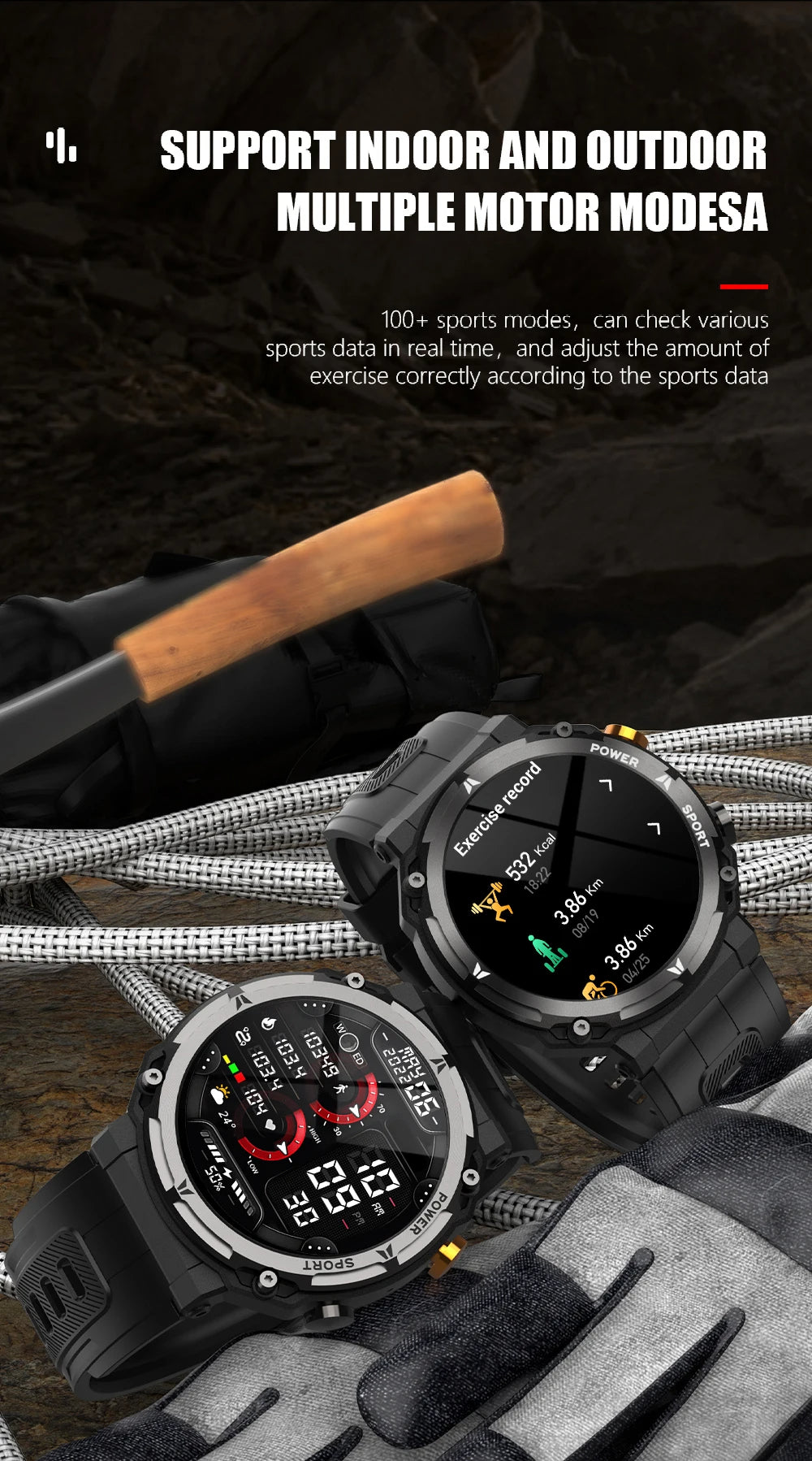 Smartwatch – Bluetooth Call, 5ATM Waterproof, Fitness Tracker