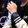 Large Dial Square Watch – Luminous Hands, Sport Style with Silicone Strap