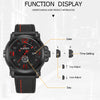Men’s Military Sport Watch – Waterproof Analog Wristwatch with Day & Date, Leather Strap Relogio Masculino