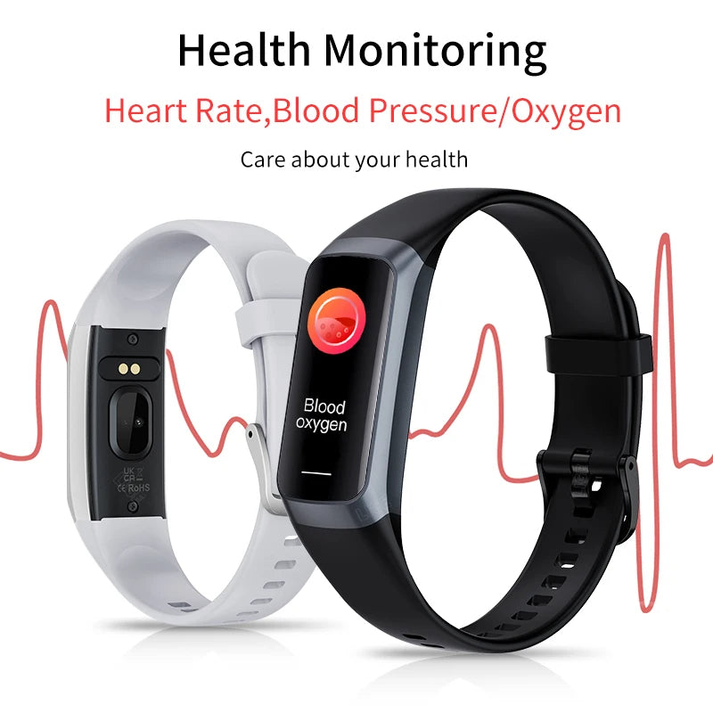 Smartwatch Band – Heart Rate, Waterproof, Fitness - Pink