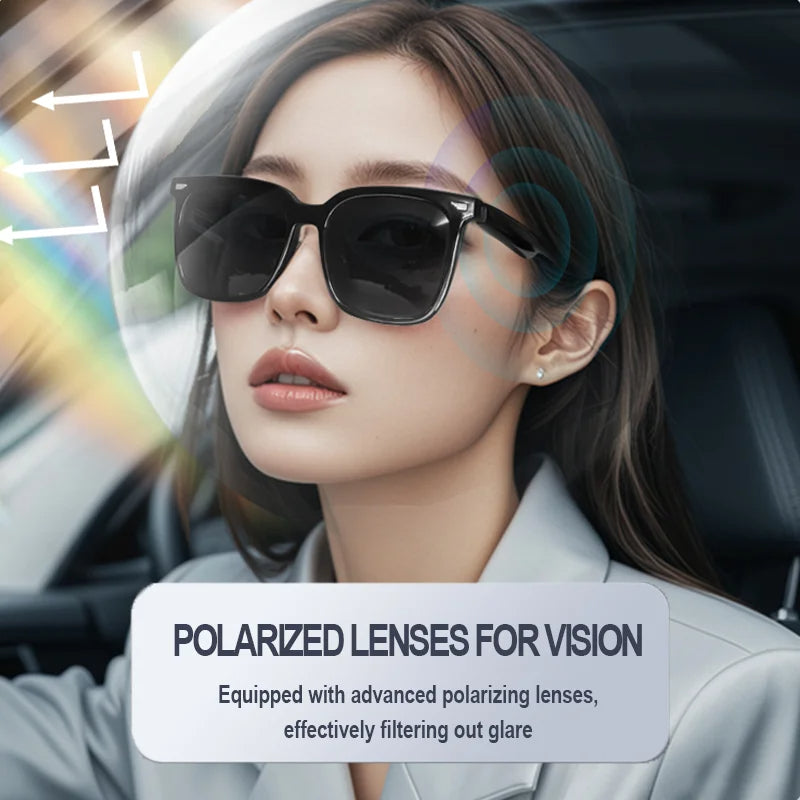 AI Smart Glasses – Bluetooth Calls, Music & Voice Assistant