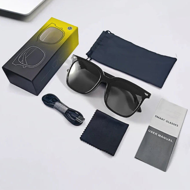 AI Smart Glasses – Bluetooth Calls, Music & Voice Assistant