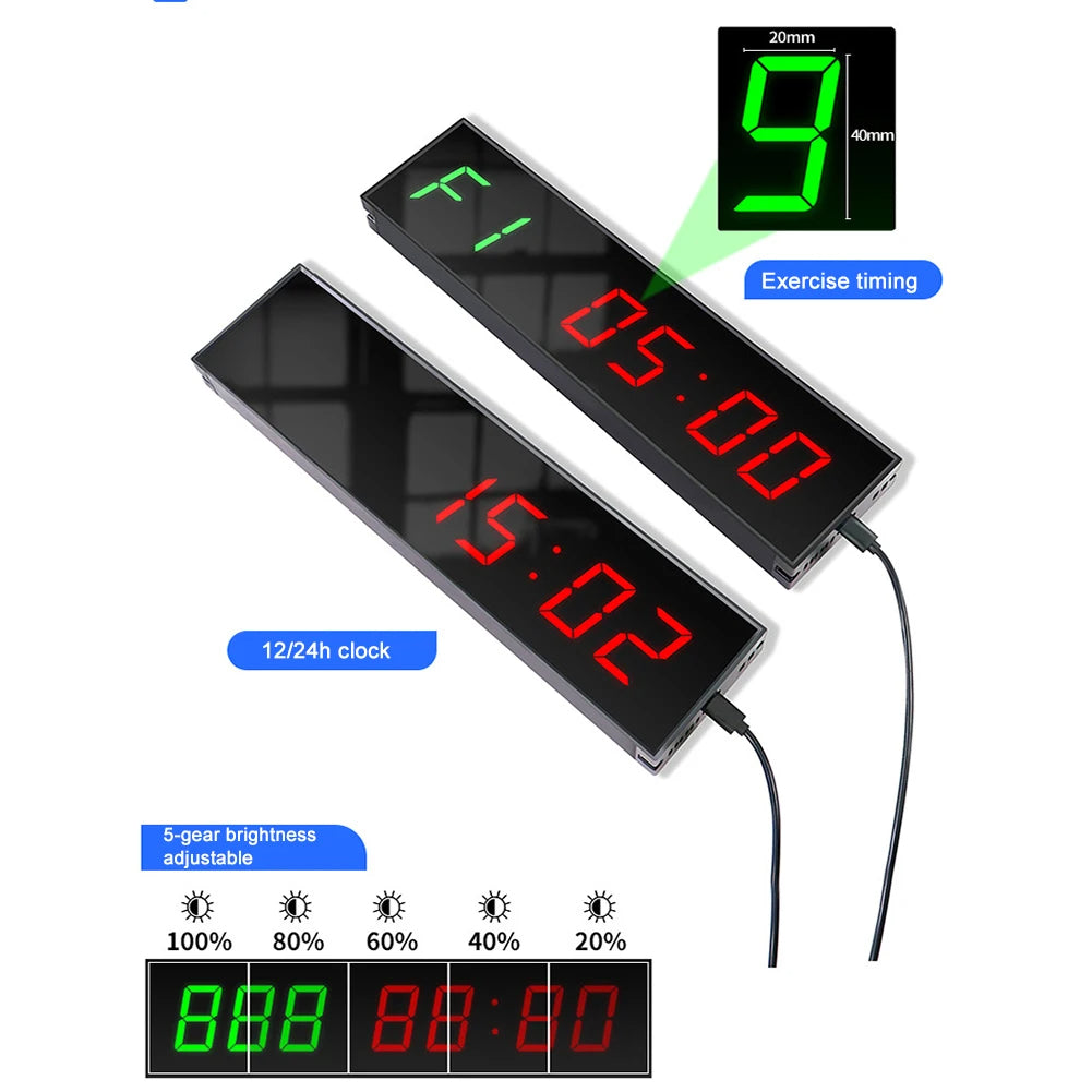 Wireless Remote Control LED Wall Mounted Digital Countdown Clock: Perf ...