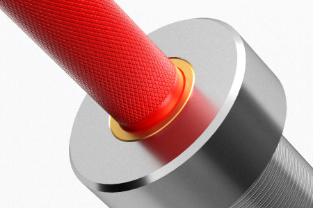 Kangaroo Fitness 2.2M Olympic Barbell, 20kg - Red Edition